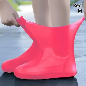 turistický návlek Nepromokavé gumové návleky proti dešti | návleky, ochrana obuvi - Červený , M