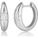 JVD Dámské kruhové stříbrné náušnice se zirkony SVLE3152XH2BI00