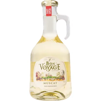 BON VOYAGE Muscat bílé polosladké víno 1L