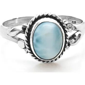 Prsten Stříbrný prsten larimar Laria - 65