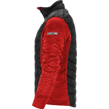 Pánské oblečení LAHTI PRO LAHTIPRO ČERVENO-ČERNÁ ZATEPLENÁ MIKINA Velikost: XXXL