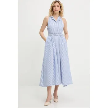 Dámské šaty Šaty Answear.LAB modrá barva, midi MA.992.hos 55X, vel. XL