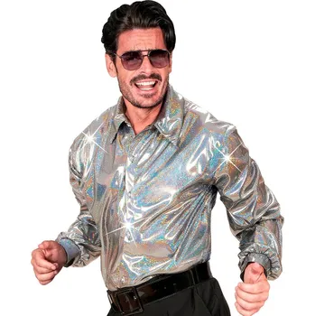 Karnevalový kostým Pánská holografická košile 70s - XL