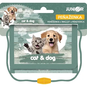 Peněženka Junior Dětská textilní peněženka JUNIOR S8 Kočka a pes