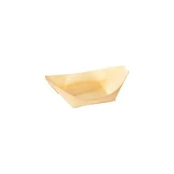 Jednorázové nádobí SAHM Dřevěná lodička 6x4,5cm - 50ks/bal 100017845