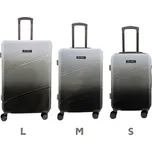 SUMMIT 2421 Cestovní kufry – ombré v šedé barvě | TSA zámek | 360° kola | PC materiál Velikost: Sada (3ks)