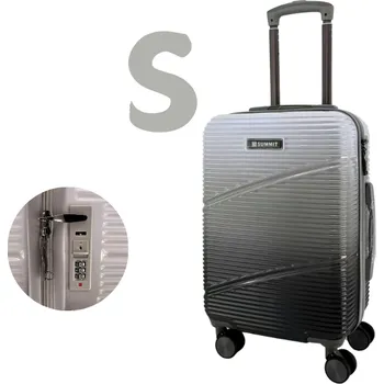 SUMMIT 2421 Cestovní kufry – ombré v šedé barvě | TSA zámek | 360° kola | PC materiál Velikost: Malý (S)