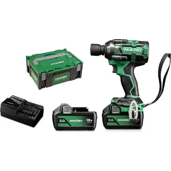 HiKOKI - 18V AKU rázový utahovák, 2x 5,0 Ah Li-Ion, nabíječka WR18DHWPZ
