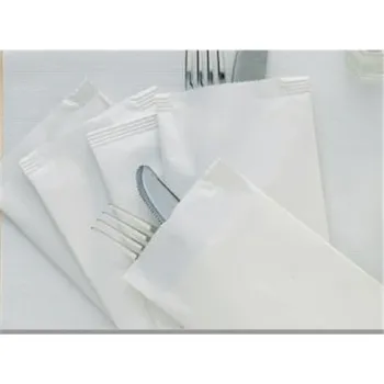 Jednorázové nádobí Kapsa na příbory WHITE s ubrouskem (125&nbsp;ks) 100030510