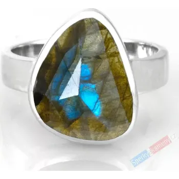 Prsten Stříbrný prsten (Ag 925/1000) s broušeným labradoritem QA, vel. kamene cca 17 x 13 mm (LB5145R)