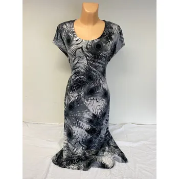 Dámské šaty šaty SETANA, Barva Šedá, Velikost XXXL 54, Materiál 96% Viskoza 4% Lycra