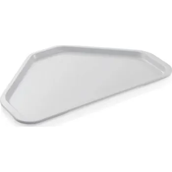 Podnos 48 x 34 cm sešikmené hrany světle šedý 100027417