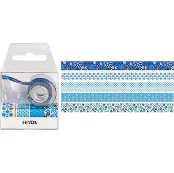 Samolepicí páska "Mini" 12 mm x 3 m - modrá, 5ks