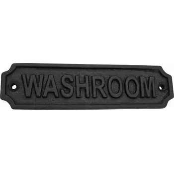 Karnevalový kostým Výprodej Litinová cedule WASHROOM (WC), rustikální styl - Outlet