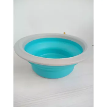 miska pro kočku Silikonová cestovní miska pro psy AJ0011 tyrkysová