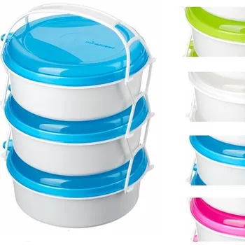 Jídlonosič Jídlonosič třípatrový plastový 3x 1 l mix barev