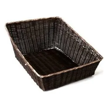 Koš na pečivo zkosený světlý polyratan 100020949