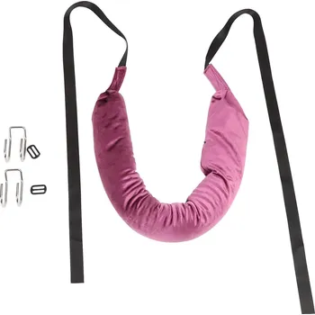 Měkká pomůcka pro strečink zad a oporu páteře | zádová opěrka, bederní pás - fialová