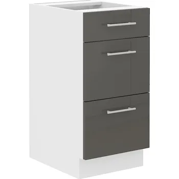 Kuchyňská skříňka Stolarz Lempert Dolní kuchyňská skřínka Lara 40 D 3S BB QUADRO Zvolte barevné provedení: Grey lesk