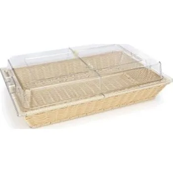 Košík GN1/1 z polyratanu s polykarbonátovým víkem 100012253