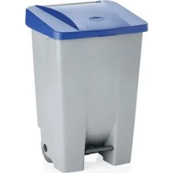 Odpadkový koš Odpadkový koš s pedálem modré víko 80 l 100027486