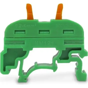 Připojovací spojka na DIN lištu, Zelená