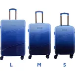 SUMMIT 2421 Cestovní kufry – ombré v tmavě modré barvě | TSA zámek | 360° kola | PC materiál Velikost: Sada (3ks)