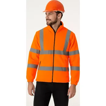 reflexní vesta Reflexní fleecová bunda PORTWEST HI-VIS FLEECE F300, Oranžová, vel. L