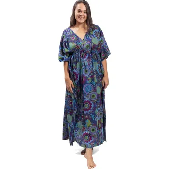Dámské šaty Indie Kaftan AMARA modrý I. | modrá