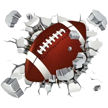 Nažehlovací obrázek - míč na americký fotbal (22,0 x 18,8 cm)