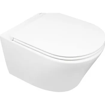 Oltens Jog set závěsné WC PureRim s povrchovou úpravou SmartClean, s prkénkem s pomalým sklápěním, Slim