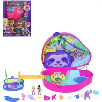 Panenka Mattel Polly Pocket Pidi Pocketková kabelka Rodina lenochodů