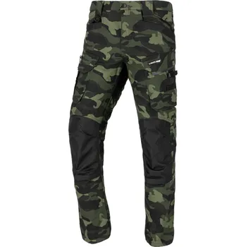 Pánské kalhoty LAHTI PRO ZELENÉ CAMO COMBAT KALHOTY S VÝZTUHAMI Velikost: L