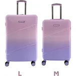 SUMMIT 2421 Cestovní kufry – ombré ve fialové barvě | TSA zámek | 360° kola | PC materiál Velikost: 2ks (L+M)