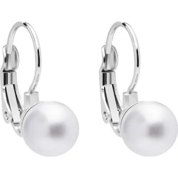 Šperk Perlové náušnice Silky Pearl s voskovými perlemi Preciosa, bílé mat