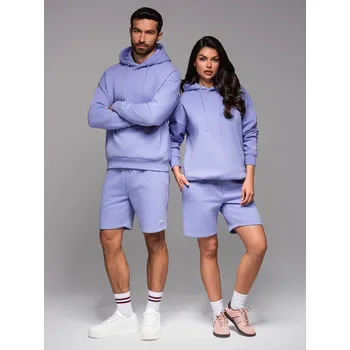 UNISEX tepláková souprava mikina + šortky - levandulová V9 Z110 - XL/XXL