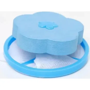 Filtrační koule na chlupy a vlasy do pračky | lapač chlupů, síťka - 1 ks modrá