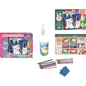 omalovánky Omalovánky s 3D očima stíratelné 28x21,5 cm