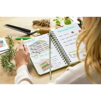 Zápisník Spirálový sešit "Jolie", Garden Love, 168 x 215 mm, čistý, 120 listů, tvrdé desky, SIGEL JN654