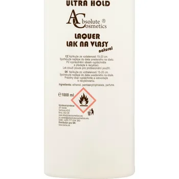 Stylingový přípravek Absolute Cosmetics Lak na Vlasy - natural 1000 ml