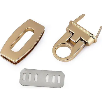 Sada zapínání na kabelku 20x40 mm, barva 1 zlatá klasik