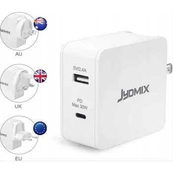 SÍŤOVÁ NABÍJEČKA JYDMIX PD 30W USB-C QC 3.0 2.4A