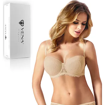 Podprsenka Vena podprsenka bardotka, balkonetka béžová velikost 90B