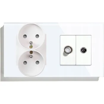 Elektrická zásuvka Anténní zásuvka, elektrická nástěnná BSEED bílá