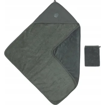 Dětská osuška s kapucí, tmavě zelená