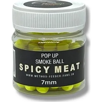 Boilies Method Feeder Fans Plovoucí Boilies Pop Up Smoke Ball 7 mm 50 ml - Kořeněné Maso