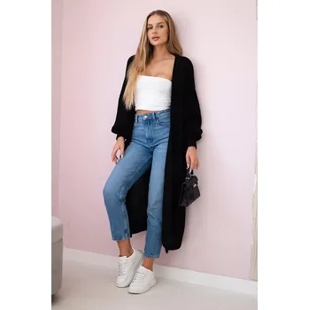 Dámský svetr Dlouhý svetr černý Kesi Włoski černá 3093752