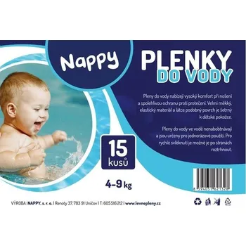 jednorázová plena Nappy natahovací pleny do vody 4-9 kg, 15ks