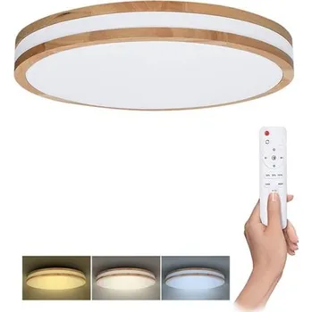 Dekorativní svítidlo Solight.cz Solight WO8008, LED osvětlení s dálkovým ovladačem Woody, 60W, 4200lm, 50cm, změna chromatičnosti, stmívatelné