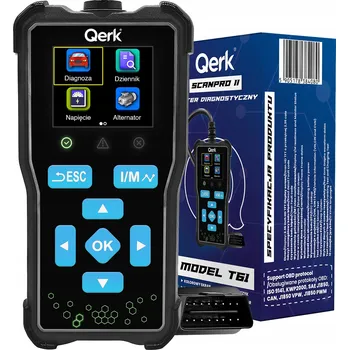 Autodiagnostika TESTER OBD2 POLSKÉ MENU QERK T61 DIAGNOSTICKÉ ROZHRANÍ OBD SKENER CHYB